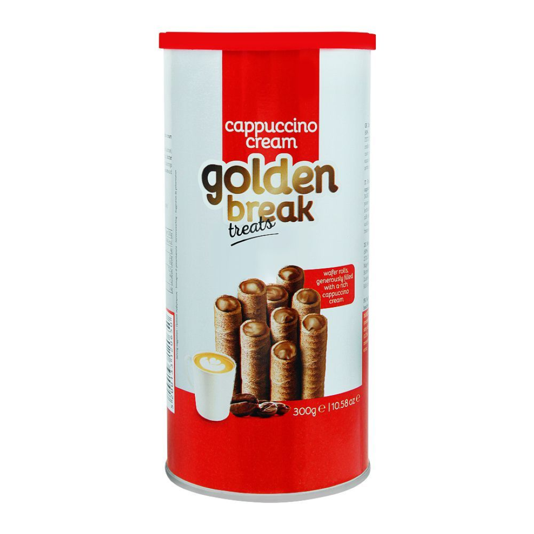 GOLDEN BREAK CAPPUCCINO WAFER ROLL 300G